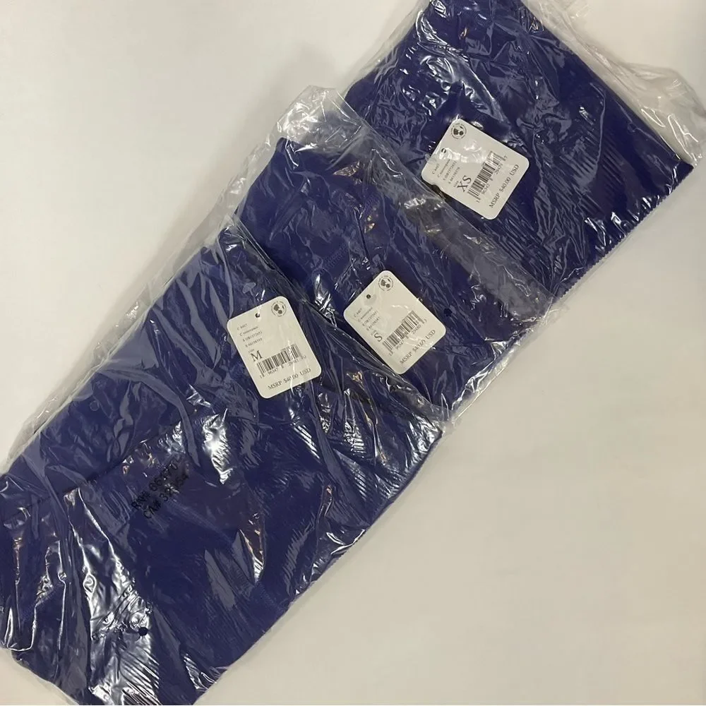 NWT Free People Movement Free Throw High Rise Biker Short Outerspace Blue
